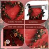 Romantic Rose Floral Heart Wreath Backdrop for Photography, Wedding Bridal