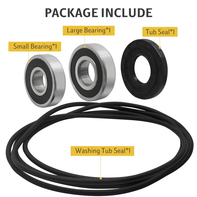 GOLKNHA Front Load Washer Tub Bearings and Seal Kit Fit