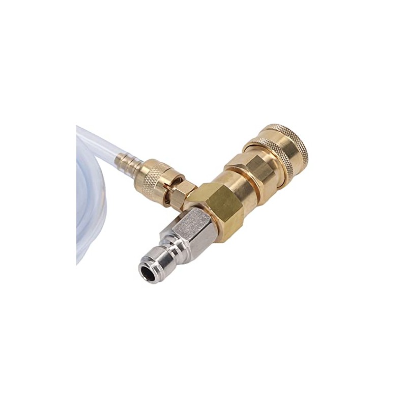 Chemical Injector, 5000PSI Brass Stainless Chemical Injector Kit Adjustable Downstream