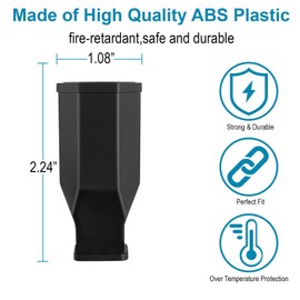 3 Wire Grounding Plug Extension Cord Straight Blade Plug Replacement Electrical Connector End Female, 15A 125V Black,3Pack Ground Neutral Generator Plug,3 Prong Power Cord