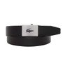 Lacoste 84875 Men's Genuine Leather Belt [01] Black, 01: Black