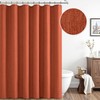 ANRODUO Fall Burnt Orange Extra Long Linen Shower Curtain, 84