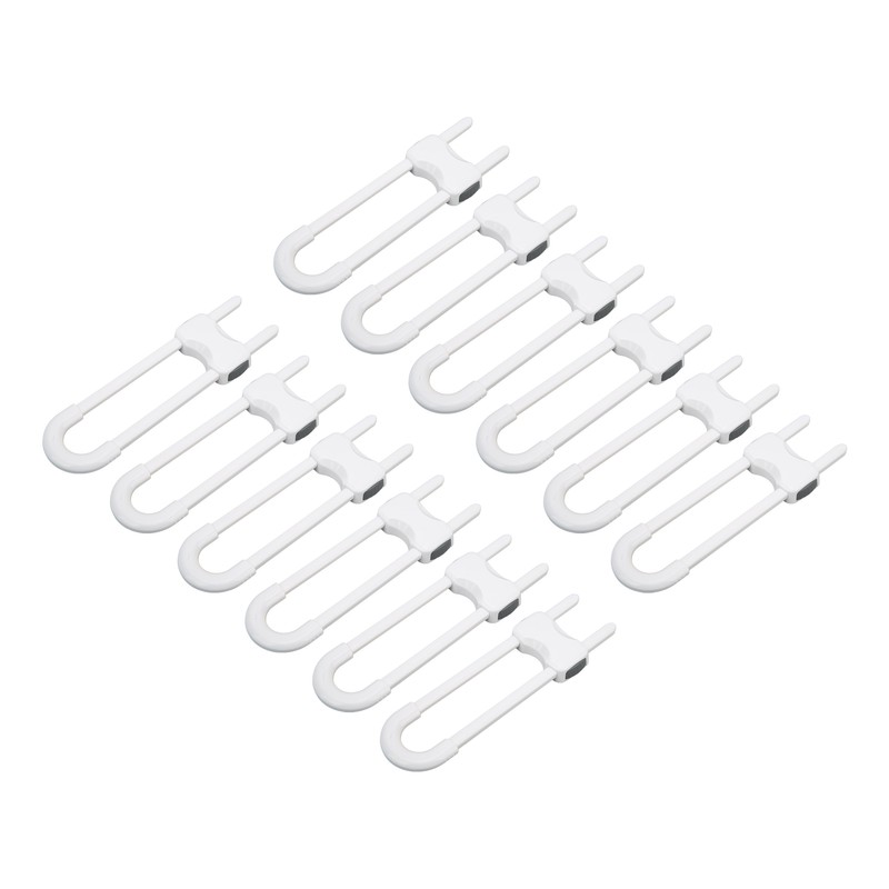 12PCS U Shaped Child Locks Safety Cabinet Childproof Latches for