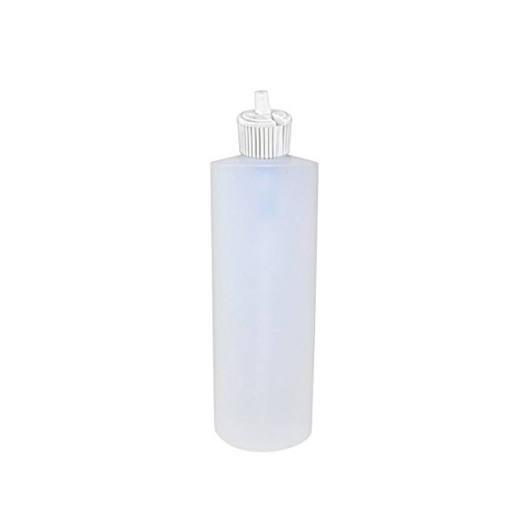 Perfume Studio 8oz Flip Top Dispensing Cap Bottles for Essential Oils - Pack of 8 Natural Plastic HDPE Durable Plastic Bottles (WHITE FLIP TOP DISPENSER)