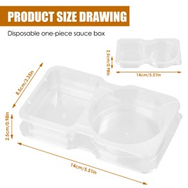 DINSONG 20 StüCk Reusable Snack Pack Containers, Double Compartment Snack Containers with Lids, Thickened and Portable Reusable Snack Packs,Double Compartment Condiment Container