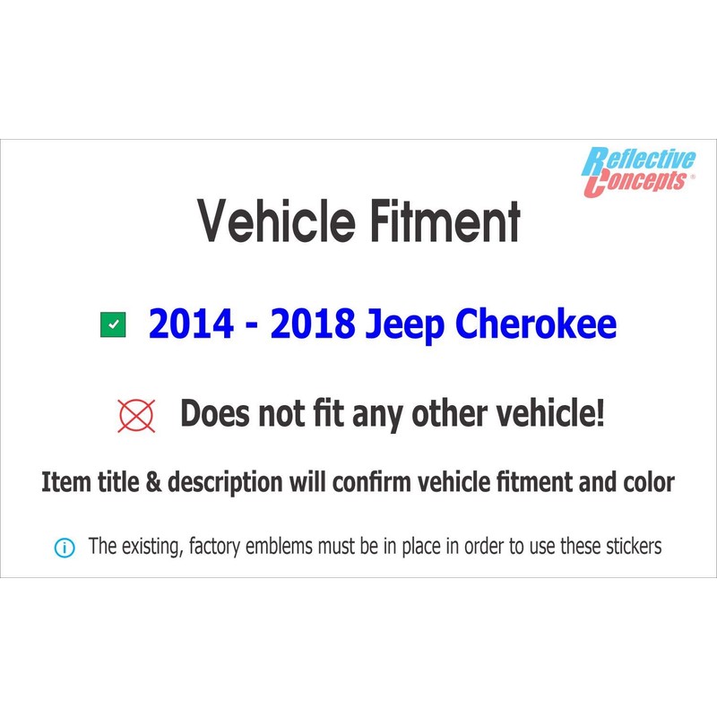 Reflective Concepts - 2014-2018 Jeep Cherokee - Jeep Front and