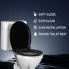 Toilet Seat Round Soft Close，Meydrdou Toilet Lid 16.5inch，Slow Close Quiet
