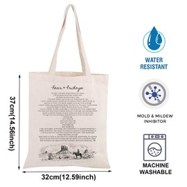 BLUPARK Vintage Cowboy Music Tote Bag Singer Inspired Gift Western Singer Tote Country Music Fan Gift Country Concert Canvas Tote Bag (Fear Fridays Tote)