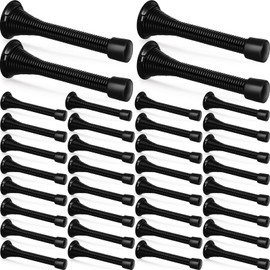 Chumia Tope de puerta de resorte de 36 piezas con parachoques de goma, resorte flexible, resistente, tope de puerta de pared para el hogar, oficina, e