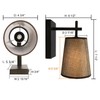 Facon 12V LED RV Wall Sconce with Round Fabric Shape