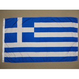 Annin Flagmakers 193011 Nylon SolarGuard NYL-Glo Greece Flag, 4 x 6'