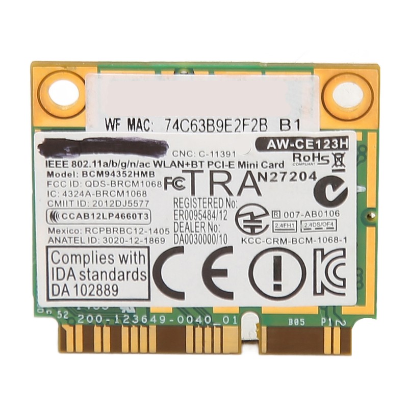 MiniPCIE Network Card AW CE123H BCM94352HMB 1200Mbps 2.4G 5G Dual
