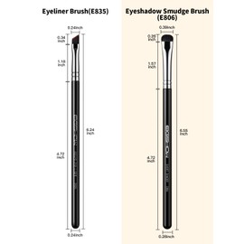 EIGSHOW Eyeliner Brush & Eyeshadow Brush, Eyeliner Brush Fine Angled PRO Precision Gel Eye Liner Makeup Brush High-End Small Eyeshadow Smudge Brush for Cat Eye Cute Wings Precise Liner Eye Makeup