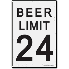 Funny Metal Tin Sign Beer Limit 24 Sign Garage Bar Decor Traffic Sign Man Cave Slow Down Signs 8x12INCH