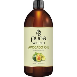 Pure World Natural Grapeseed Oil or Avocado Oil, 1 Litre – 100% Pure, Undiluted, Premium Quality Italian Grapeseed Oil or Avocado Oil