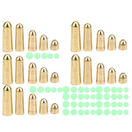 T0048 75PCS 5size Brass Weights Fishing Sinkers with 5size Plastic Luminous Fishing Beads Kit