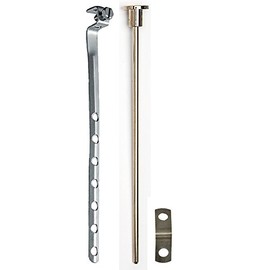 PF WaterWorks Universal Lavatory Pop-Up Drain Lift Rod, Linkage, and Spring Clip Kit, Polished Brass, PF0906-PB