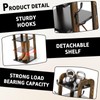 Wooden 8 Tiers Vertical Shoe Rack with Hooks