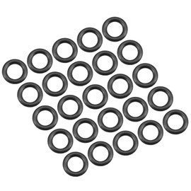 QUARKZMAN 12 mm x 7 mm x 2.5 mm Nitrile Rubber O-Rings x 50 Pieces Round Sealing Disc for Tap Plumber Repair Seal Connection [Black]
