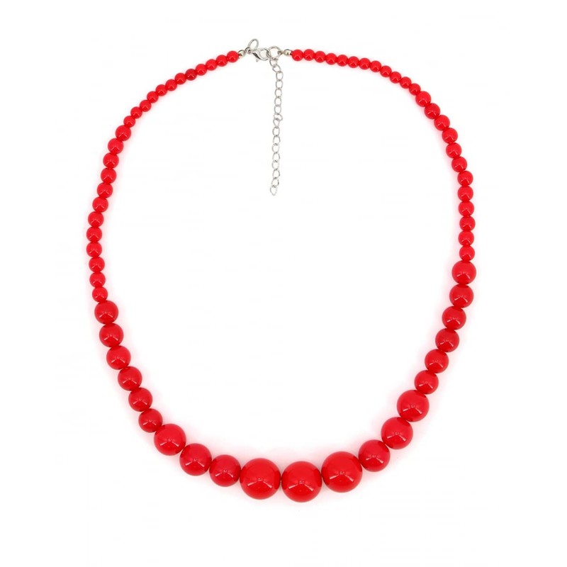 Horror-Shop Red Plastic Pearl Necklace