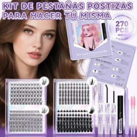 4 Sets De Extensiones De Pestañas De Estilo Natural,10-18mm