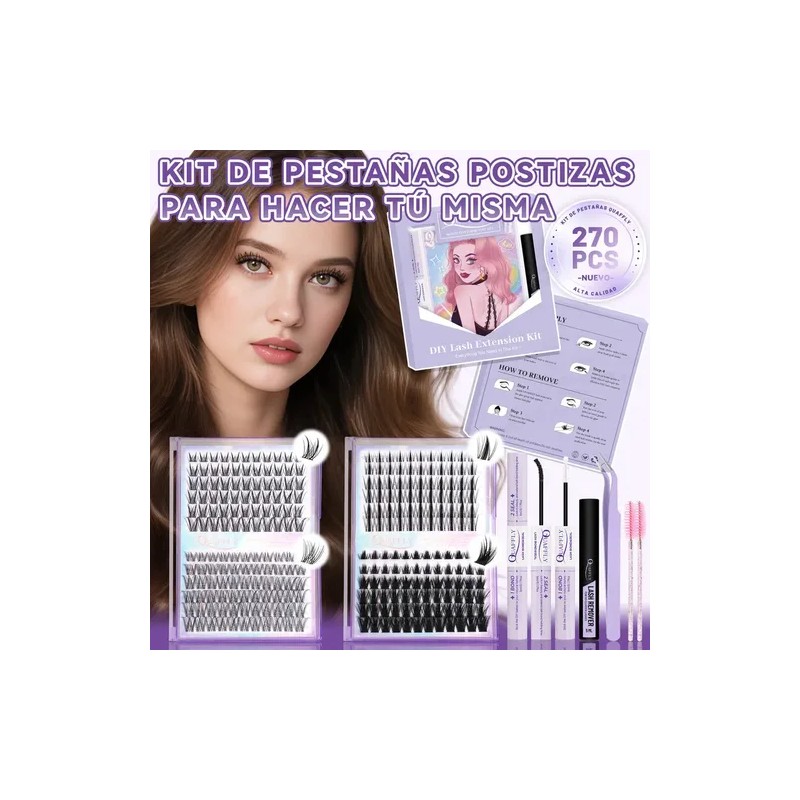 4 Sets De Extensiones De Pestañas De Estilo Natural,10-18mm