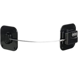 Cupboard Lock, Password Lock for Refrigerator Cabinets and Drawers, Easy Install, No Keys Needed (Black-1Pack)