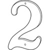 Prime-Line MP5033 3 In. House Number 2, Plastic, Black with