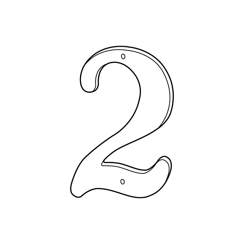 Prime-Line MP5033 3 In. House Number 2, Plastic, Black with