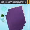 Better Office Products Purple Paper 2 Pocket Folders with Prongs,