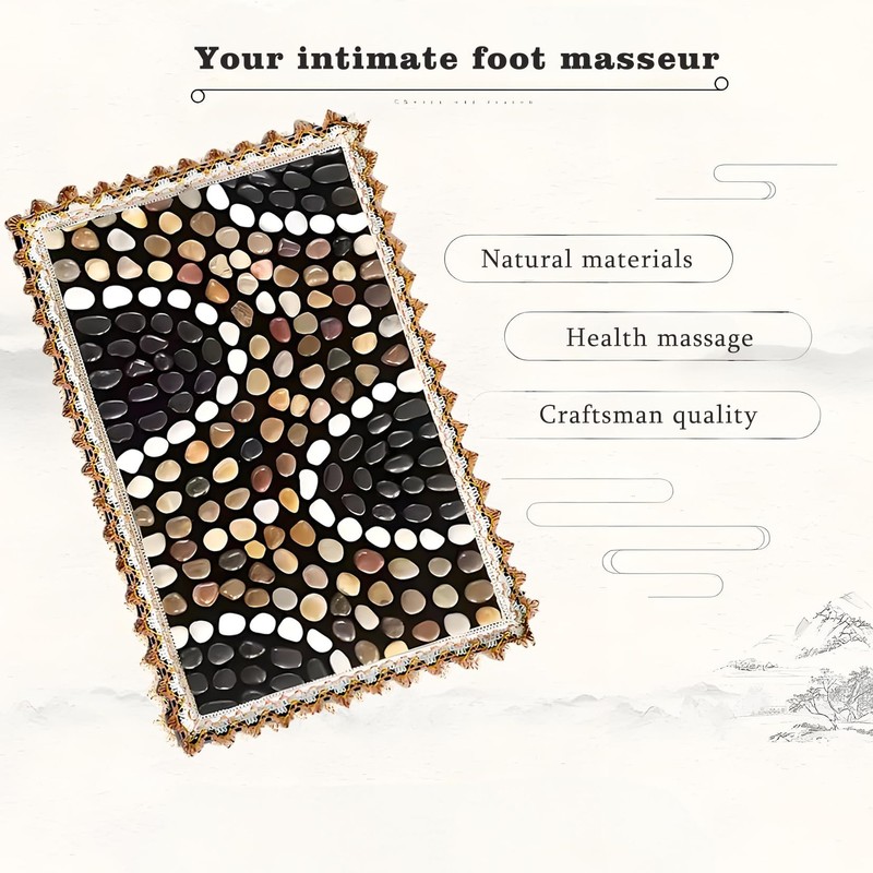 Acupressure Mat for Feet, Reflexology Foot Massager Pad with Pebbles