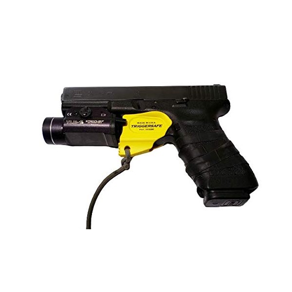 Handgun Glock TriggerSafe Trigger Staging Holster Safety Cover Guard - Designed to Avoid Accidental & Negligent Discharges - Compatible with Glock Handguns/Yellow