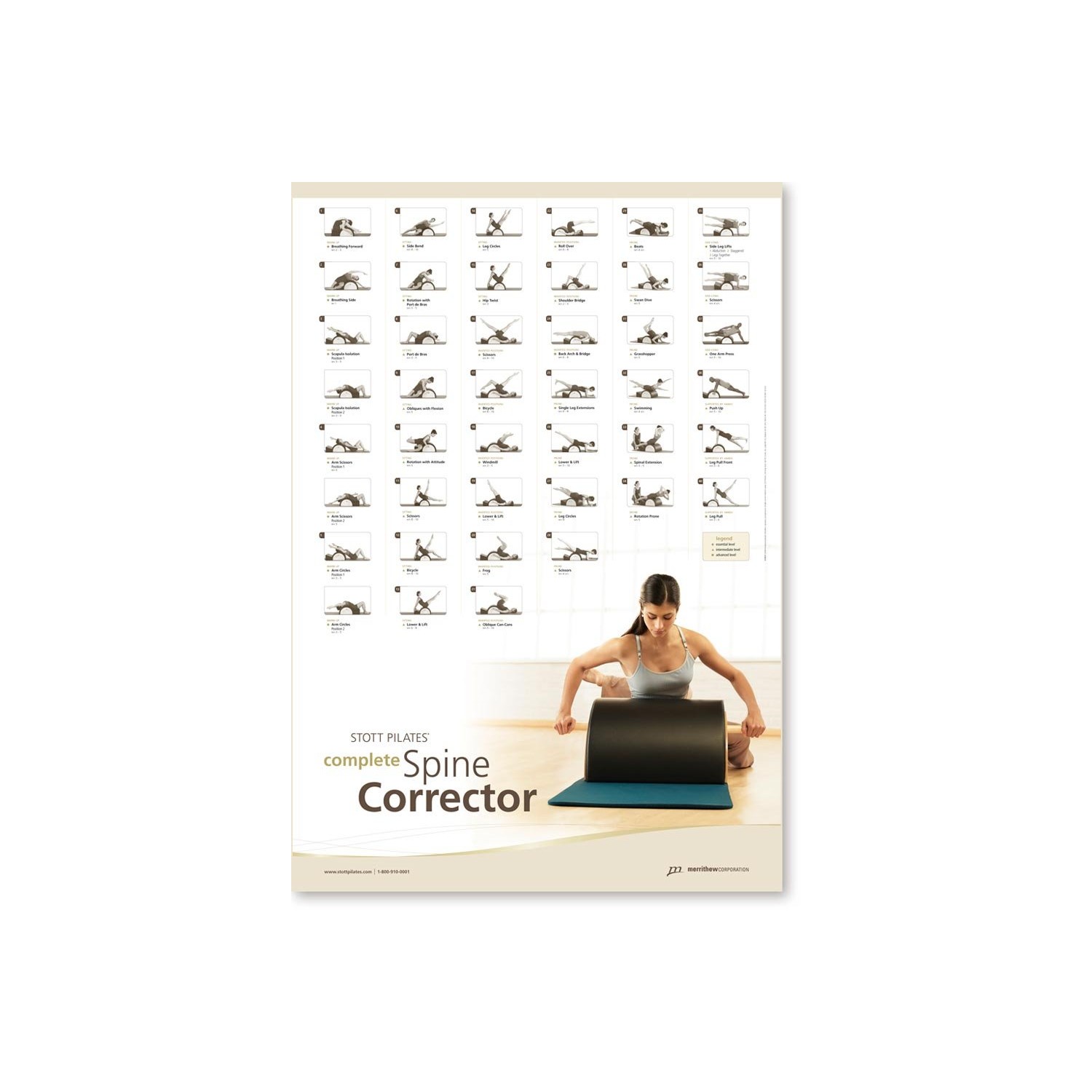 STOTT PILATES Wall Chart - Complete Spine Corrector - ibspot.com