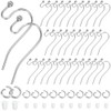 SOFPLATE 1 Box 300Pcs Fish Hook Earring Wires Silver Earring