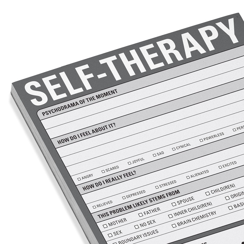 Knock Knock Self-Therapy , Checklist Note Pad for Step-by-Step Stress