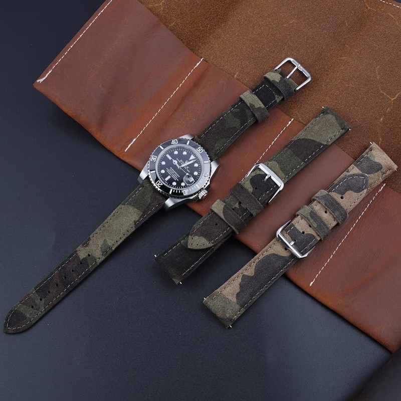 Onthelevel Camouflage Watch Band, 0.7 inch (18 mm), 0.8 inch