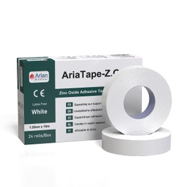 AriaTape 1.25cm x 10m Zinc Oxide Tape - 4 Rolls Set | Sports & Blister Prevention | Ankle Support for BJJ, Physio, Medical Use | Athletic Tape for Wrist, Knee, Finger, Sports Strapping