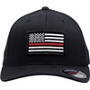 American Flag Red Line Flex Fit Hat-10550-10552 (S/M)
