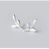 Unbranded 925 sterling silver classic Tulip leaf Love ear studs
