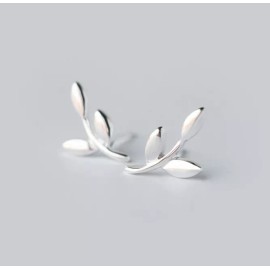 Unbranded 925 sterling silver classic Tulip leaf Love ear studs earring Christmas gift box