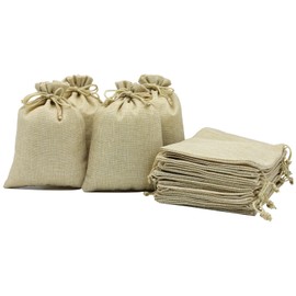 Leeyunbee Pack of 30 13 x 18 cm Gift Bags, Jewellery Bags with Drawstring, Jute Bags, Small Gift Bags for Jewellery, Wedding, Party, Christmas (Primary Colour)