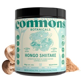 Commons Hongos Adaptógenos - Hongo Shiitake - Extracto en Polvo 100 gr - Suplemento Alimenticio - Más de 5 Meses de Suministro - Vitamina D - 100% Orgánico