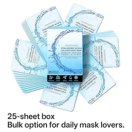 Mascarilla facial de colágeno con ácido hialurónico, aceite de vitamina E para el cuidado de la piel hidratante, hidratante, iluminadora y antienvejec