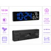 Large LED Digital Wall Clock with Date, Temperature, Auto-Brightness, Auto-DST