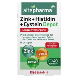 로스만 알타파마 아연+히스티딘+시스테인 디팟 정제 40정 19g Rosman Altapama Zinc + Histidine + Cysteine Depot Tablets 40 Tablets 19g
