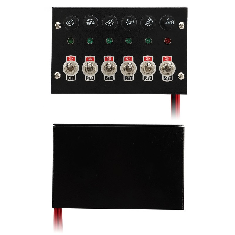 Marine Boat Rocker Switch Panel DC12 to 24V 6 Gang