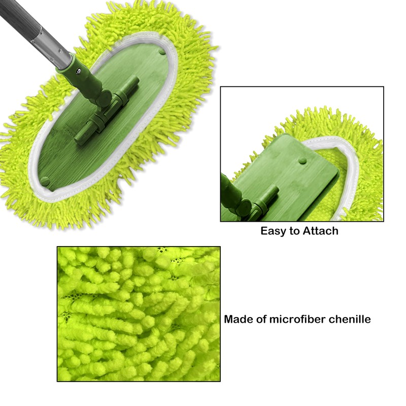 Rwotlls Reusable Microfiber Mop Pads Compatible with Swiffer Sweeper, Dry