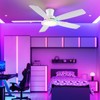 BYKISTOK Flush Mount RGB Ceiling Fan with RGB Light -