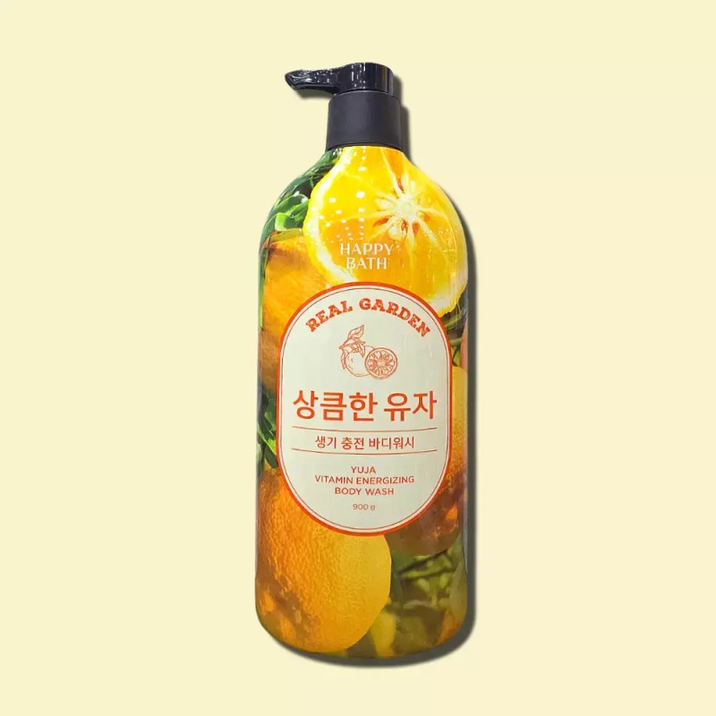 Happybath 해피바스 리얼가든 유자 비타민 생기 바디워시 900g 2개 약산성
