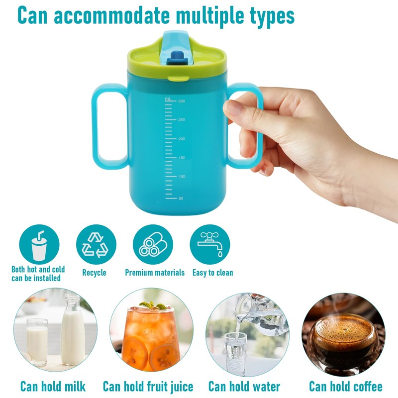 Tutamaz Sippy Cup Seniors, 300 ml 2-Handle Cup with Drinking